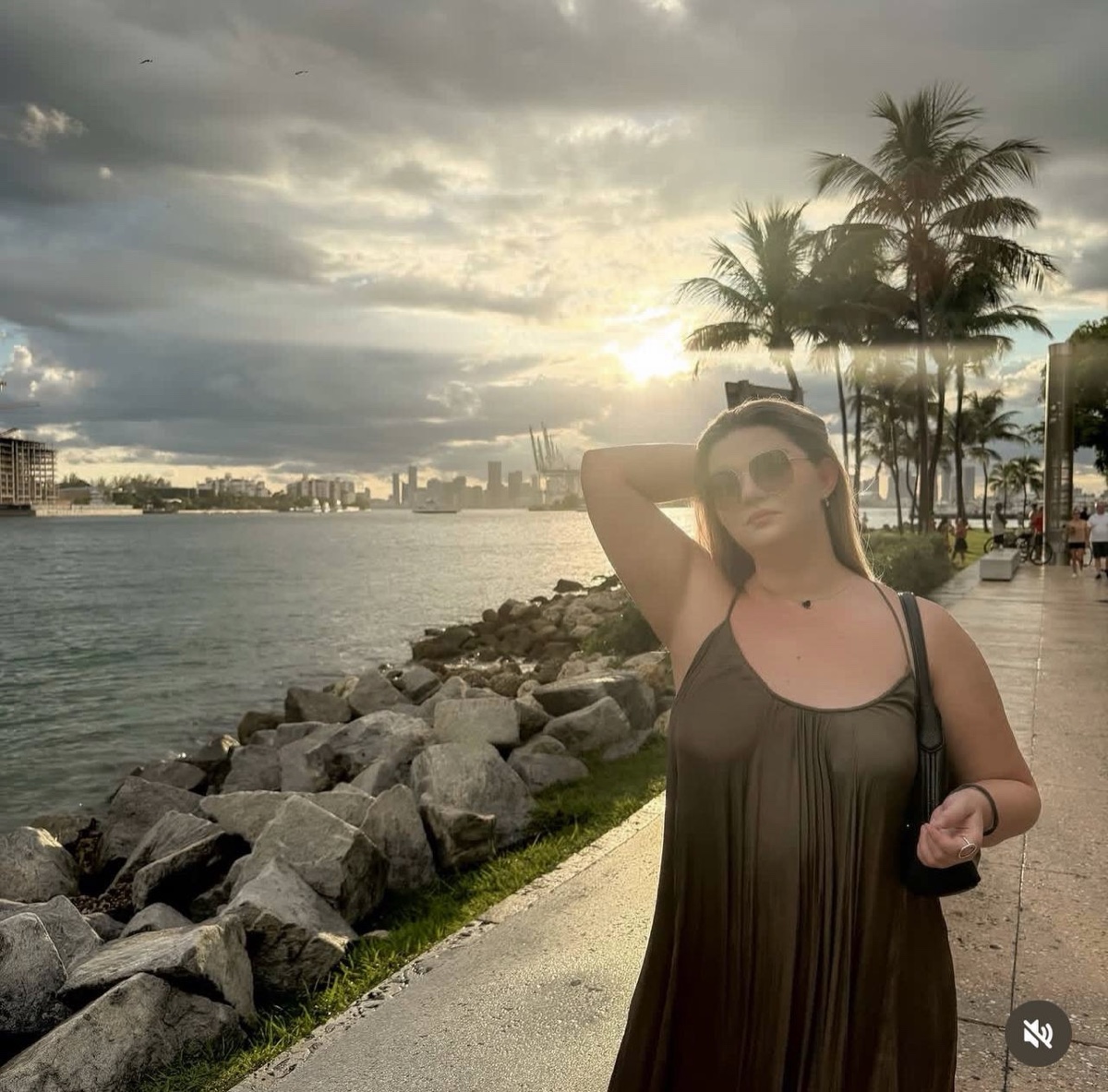 Elizaveta on the Miami waterfront